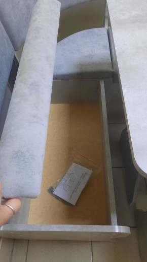 Кухонный уголок Миссия V велюр (цемент) в Черепаново - cherepanovo.mebelnovo.ru | фото