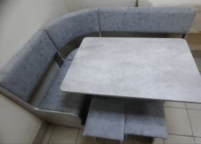 Кухонный уголок Миссия V велюр (цемент) в Черепаново - cherepanovo.mebelnovo.ru | фото