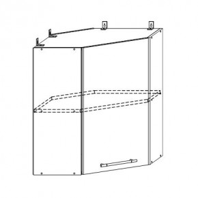 Монако ВПУ 600 шкаф верхний угловой в Черепаново - cherepanovo.mebelnovo.ru | фото