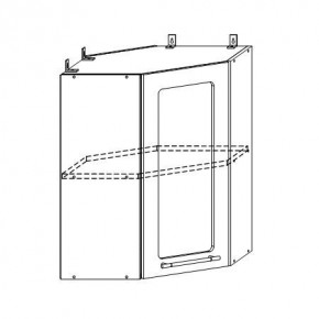 Монако ВПУС 550 шкаф верхний угловой в Черепаново - cherepanovo.mebelnovo.ru | фото