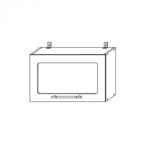Опера ВПГС 600 шкаф верхний горизонтальный со стеклом в Черепаново - cherepanovo.mebelnovo.ru | фото