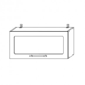 Опера ВПГС 800 шкаф верхний горизонтальный со стеклом в Черепаново - cherepanovo.mebelnovo.ru | фото