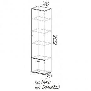 Шкаф бельевой Ника 500 в Черепаново - cherepanovo.mebelnovo.ru | фото