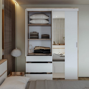 Шкаф-купе Брауни 1.5м в Черепаново - cherepanovo.mebelnovo.ru | фото