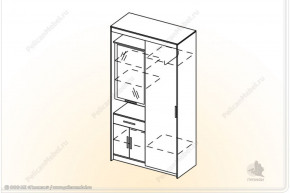 Шкаф Мелисса К-2 (пеликан) в Черепаново - cherepanovo.mebelnovo.ru | фото